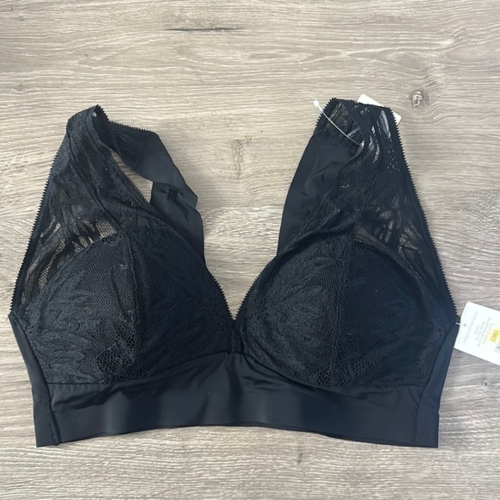 On gossamer Built Up Bralette Sleek & Lace Black Size Medium